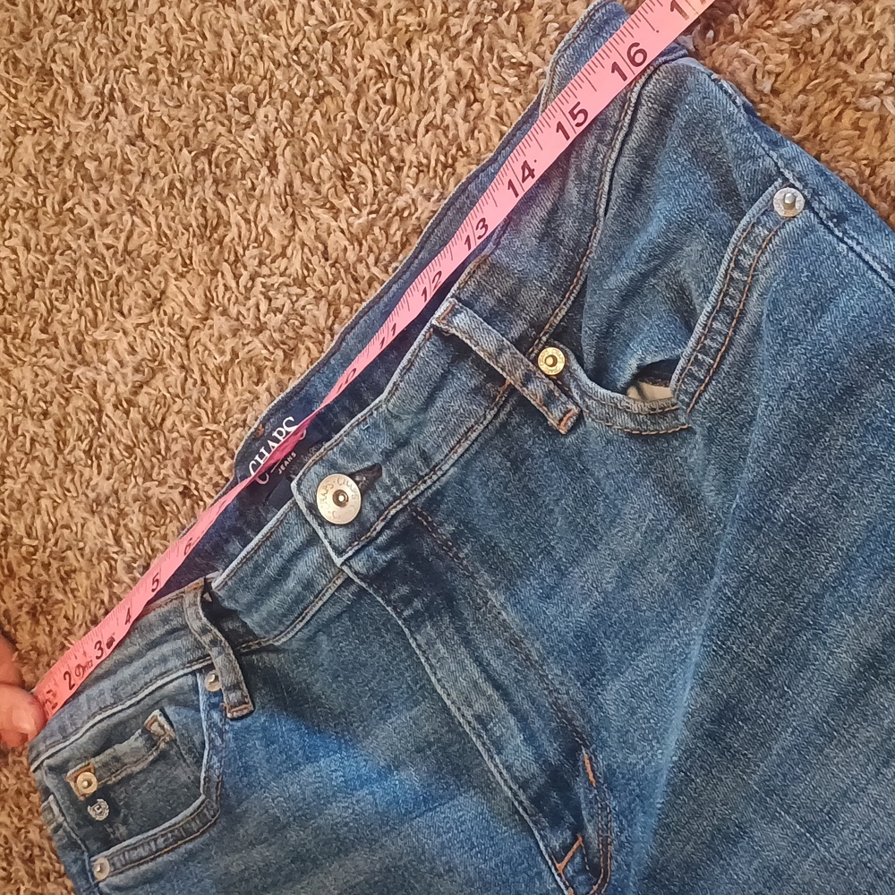 Chaps Dark Blue Straight Leg Jeans Short - Picture 7 of 7